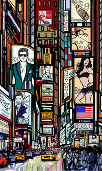 Dimex Times Square Wall Mural 150x250cm 2 Panels | Yourdecoration.com