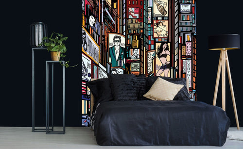 Dimex Times Square Wall Mural 225x250cm 3 Panels Ambiance | Yourdecoration.com