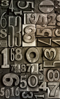 Dimex Typeset Wall Mural 150x250cm 2 Panels | Yourdecoration.com