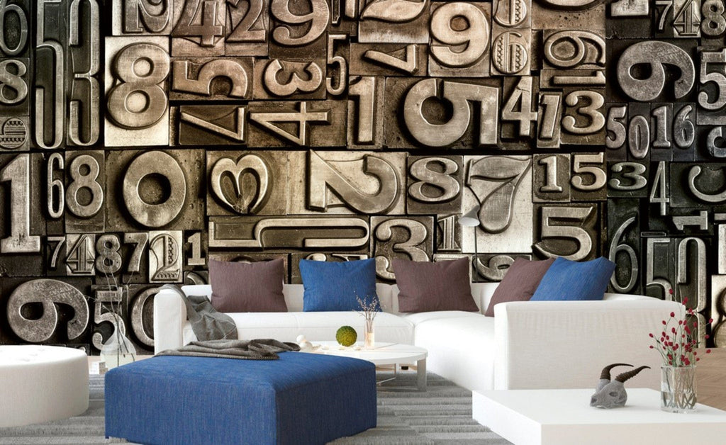 Dimex Typeset Wall Mural 375x250cm 5 Panels Ambiance | Yourdecoration.com