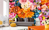 Dimex Vintage Flowers Wall Mural 375x250cm 5 Panels Ambiance | Yourdecoration.com