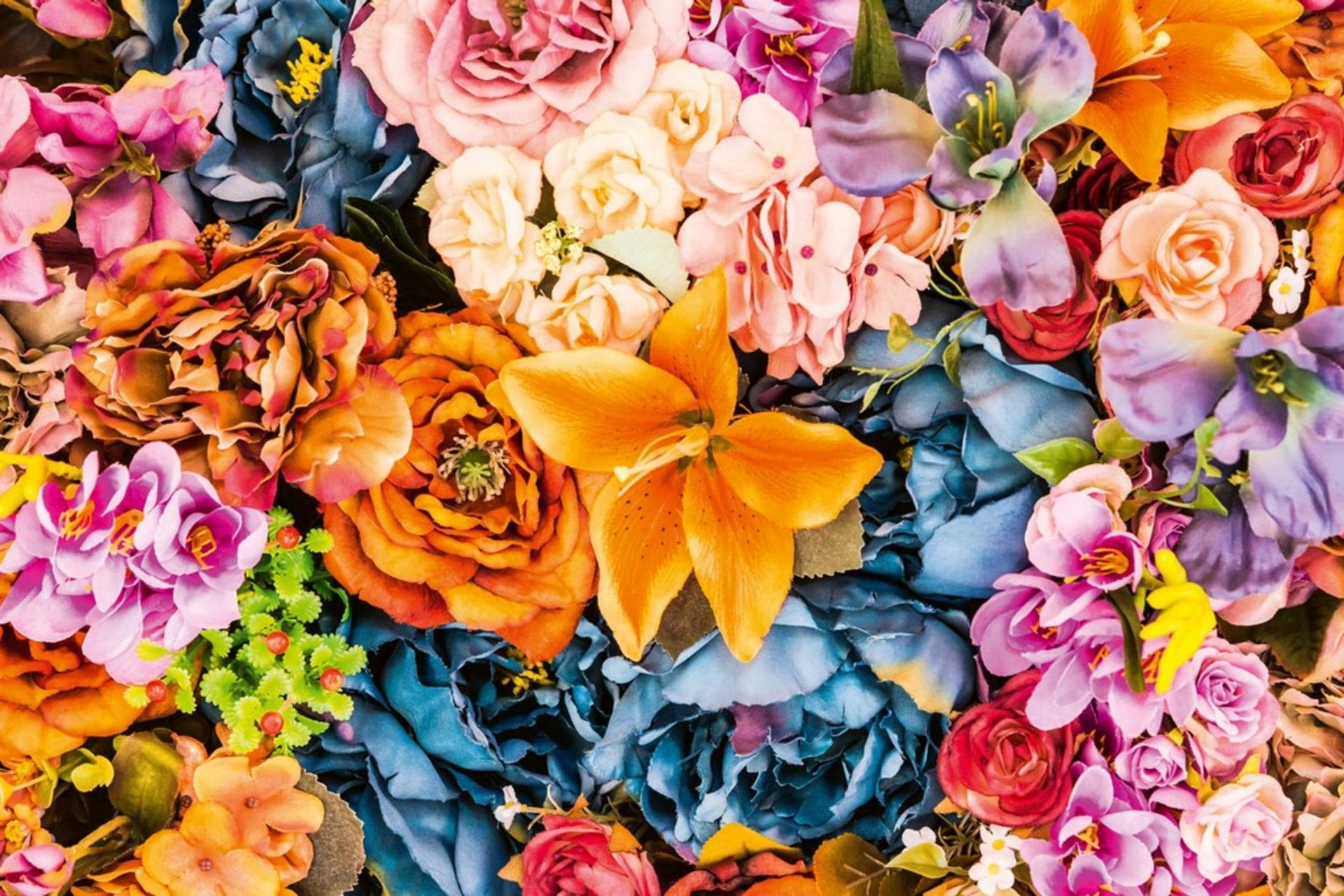 Dimex Vintage Flowers Wall Mural 375x250cm 5 Panels | Yourdecoration.com