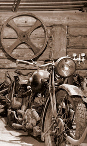 Dimex Vintage Garage Wall Mural 150x250cm 2 Panels | Yourdecoration.com