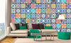 Dimex Vintage Tiles Wall Mural 375x250cm 5 Panels Ambiance | Yourdecoration.com