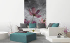 Dimex Violet Flower Abstract Wall Mural 150x250cm 2 Panels Ambiance | Yourdecoration.com