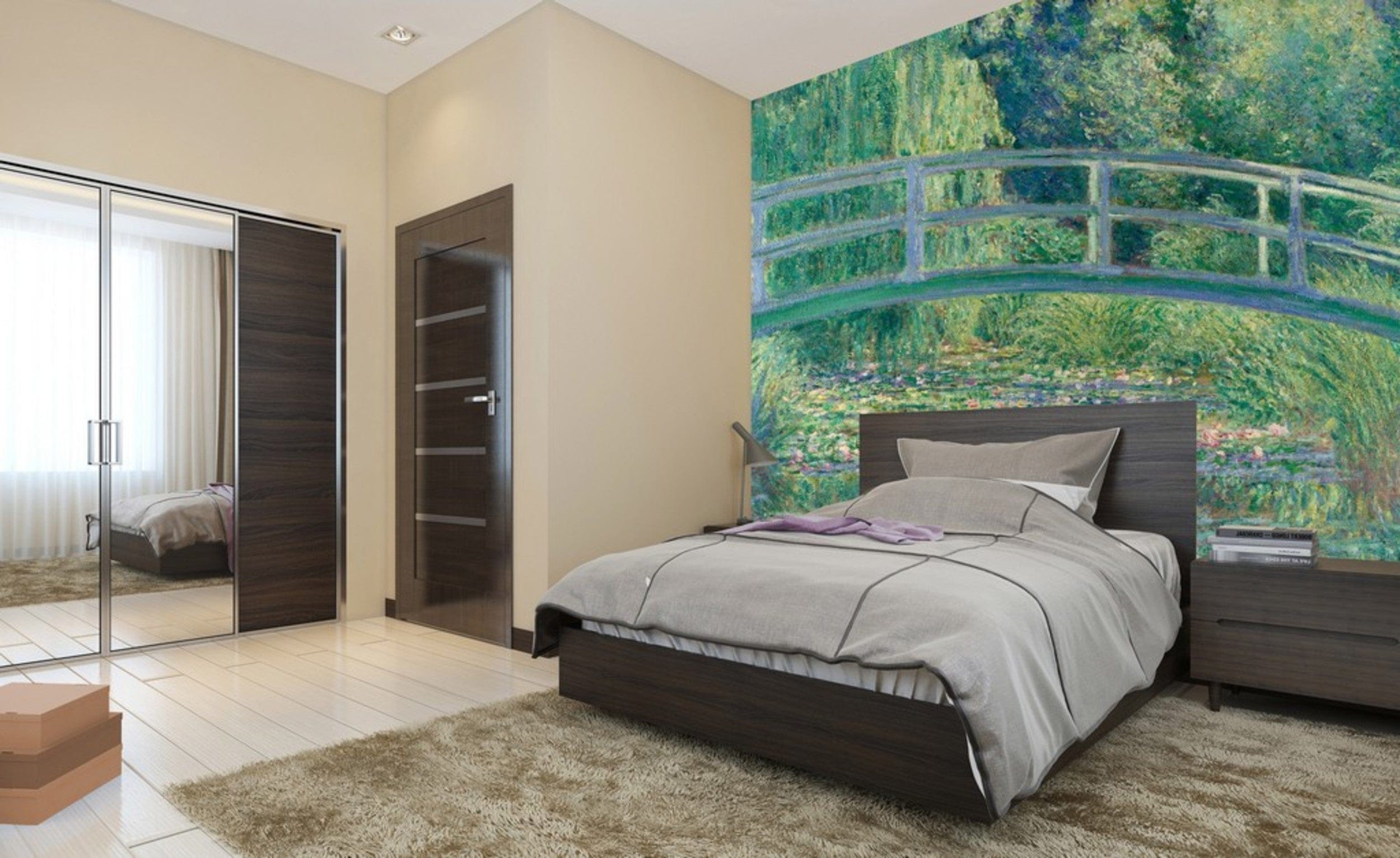Dimex Water Lily Wall Mural 225x250cm 3 Panels Ambiance | Yourdecoration.com