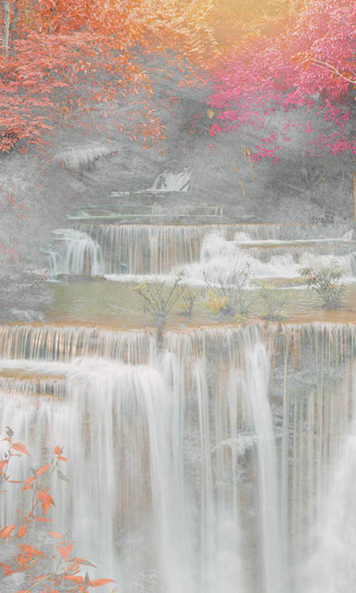 Dimex Waterfall Abstract II Wall Mural 150x250cm 2 Panels | Yourdecoration.com