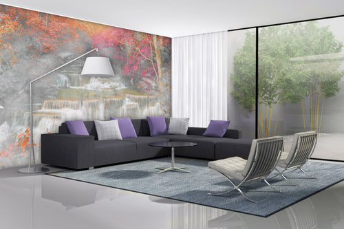 Dimex Waterfall Abstract II Wall Mural 375x250cm 5 Panels Ambiance | Yourdecoration.com