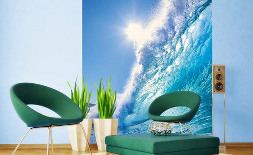 Dimex Wave Wall Mural 225x250cm 3 Panels Ambiance | Yourdecoration.com