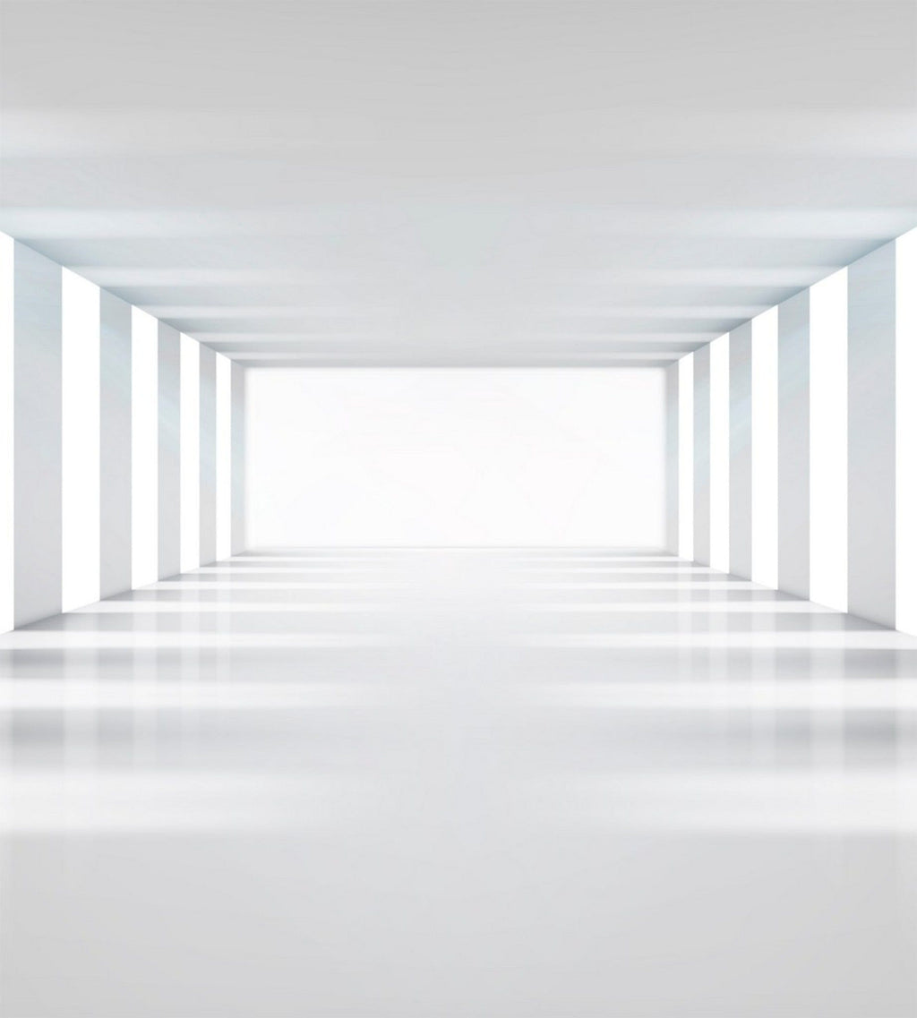 Dimex White Corridor Wall Mural 225x250cm 3 Panels | Yourdecoration.com