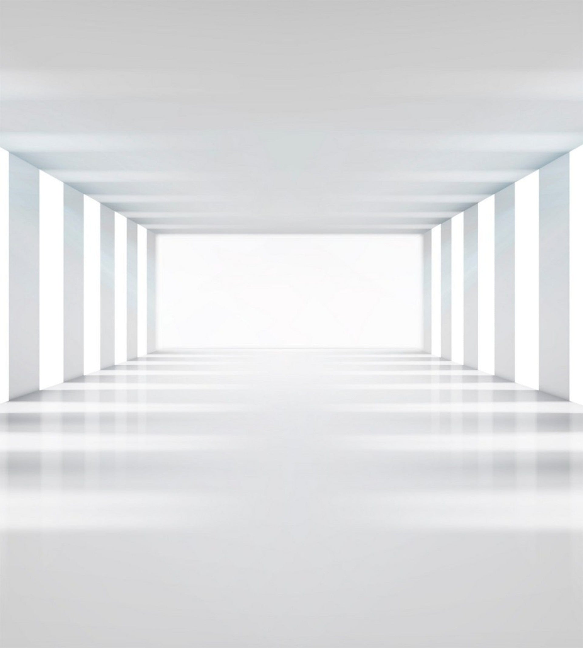 Dimex White Corridor Wall Mural 225x250cm 3 Panels | Yourdecoration.com