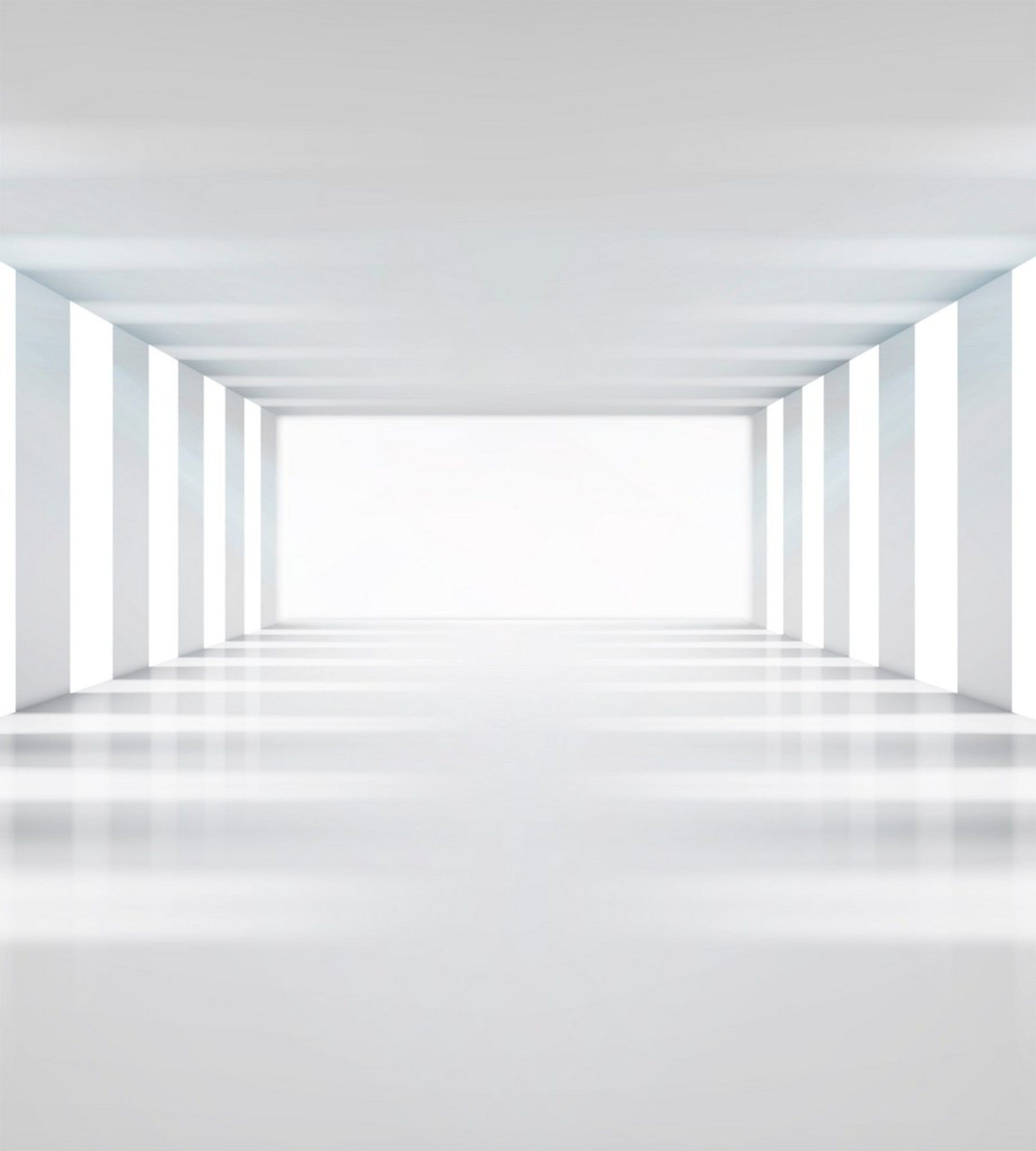 Dimex White Corridor Wall Mural 225x250cm 3 Panels | Yourdecoration.com