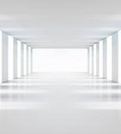 Dimex White Corridor Wall Mural 225x250cm 3 Panels | Yourdecoration.com