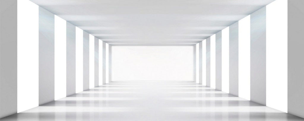 Dimex White Corridor Wall Mural 375x150cm 5 Panels | Yourdecoration.com