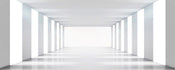 Dimex White Corridor Wall Mural 375x150cm 5 Panels | Yourdecoration.com