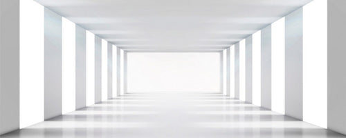 Dimex White Corridor Wall Mural 375x150cm 5 Panels | Yourdecoration.com