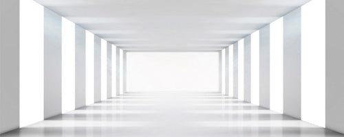 Dimex White Corridor Wall Mural 375x150cm 5 Panels | Yourdecoration.com