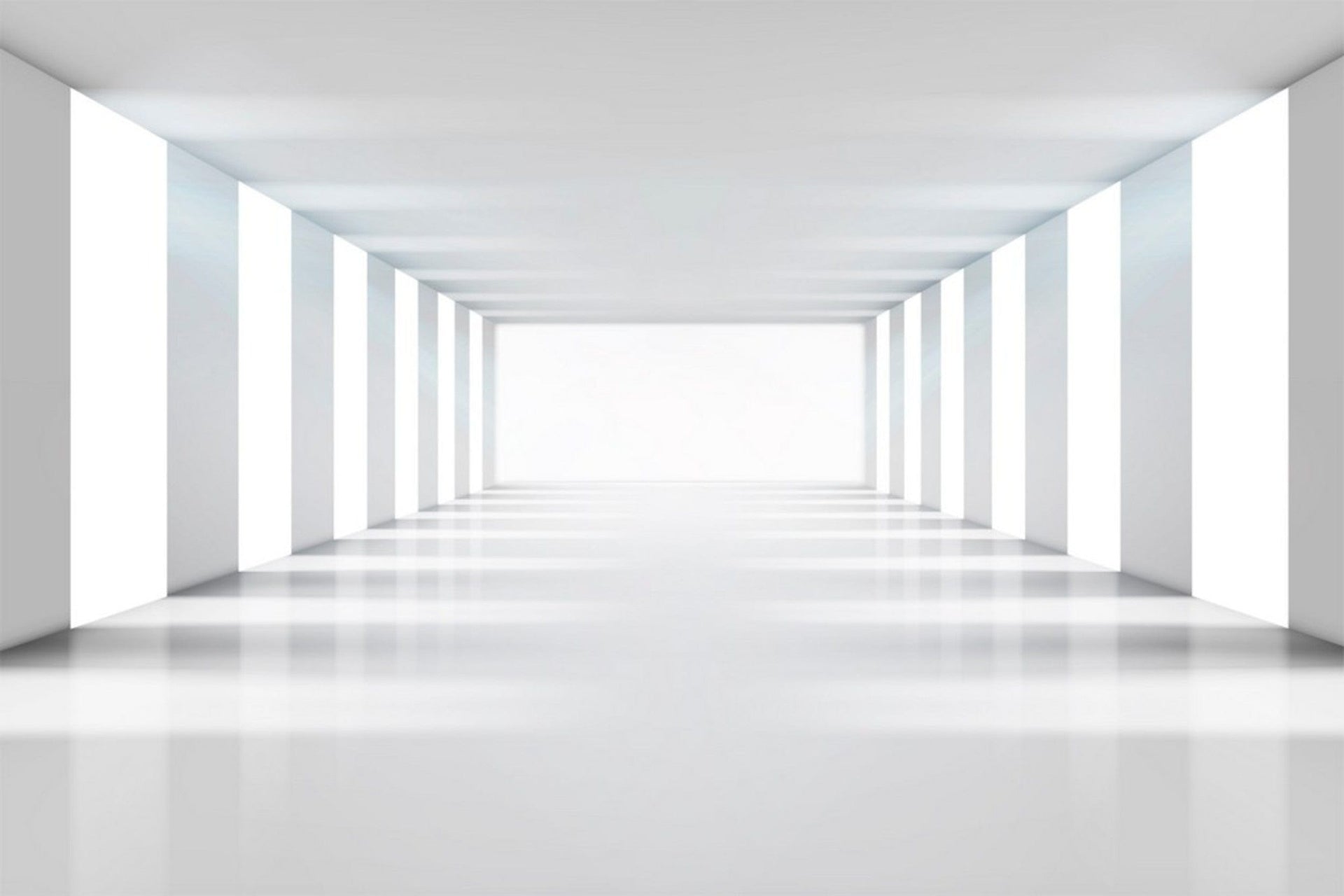 Dimex White Corridor Wall Mural 375x250cm 5 Panels | Yourdecoration.com