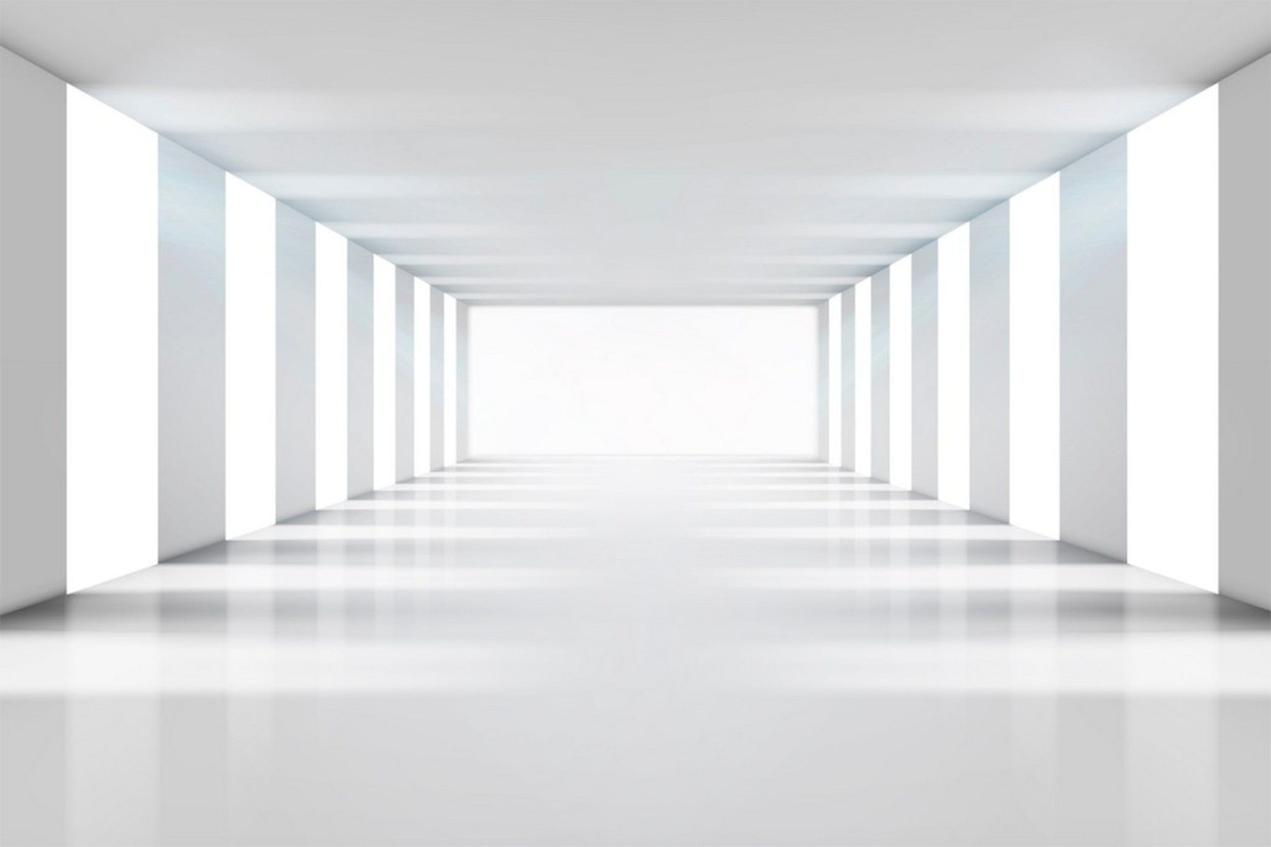 Dimex White Corridor Wall Mural 375x250cm 5 Panels | Yourdecoration.com