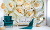 Dimex White Roses Wall Mural 375x250cm 5 Panels Ambiance | Yourdecoration.com