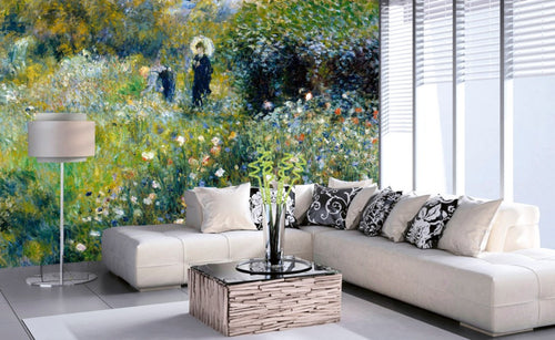 Dimex Woman in Garden Wall Mural 375x250cm 5 Panels Ambiance | Yourdecoration.com