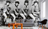 Dimex Women on Bicycle Wall Mural 375x250cm 5 Panels Ambiance | Yourdecoration.com