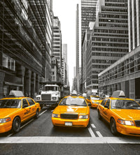 Dimex Yellow Taxi Wall Mural 225x250cm 3 Panels | Yourdecoration.com