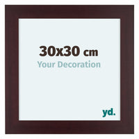 Dover Wood Photo Frame 30x30cm Mahogany Front Size | Yourdecoration.com