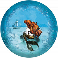 Komar Ariel Dreaming Self Adhesive Wall Mural 125x125cm Round | Yourdecoration.com