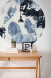Komar Arty Blue Wall Mural 125x125cm Round Ambiance | Yourdecoration.com