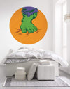 Komar Avengers Hulks Foot Pop Art Self Adhesive Wall Mural 125x125cm Round Ambiance | Yourdecoration.com