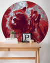 Komar Avengers Painting Rocket Raccoon Self Adhesive Wall Mural 125x125cm Round Ambiance | Yourdecoration.com