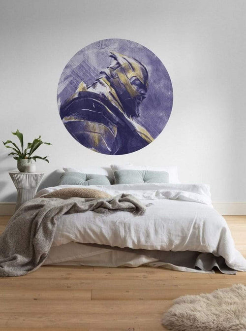 Komar Avengers Painting Thanos Self Adhesive Wall Mural 125x125cm Round Ambiance | Yourdecoration.com