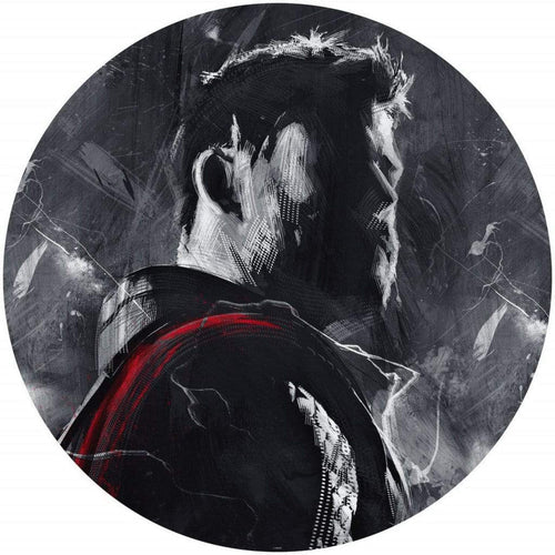 Komar Avengers Painting Thor Self Adhesive Wall Mural 128x128cm Round | Yourdecoration.com