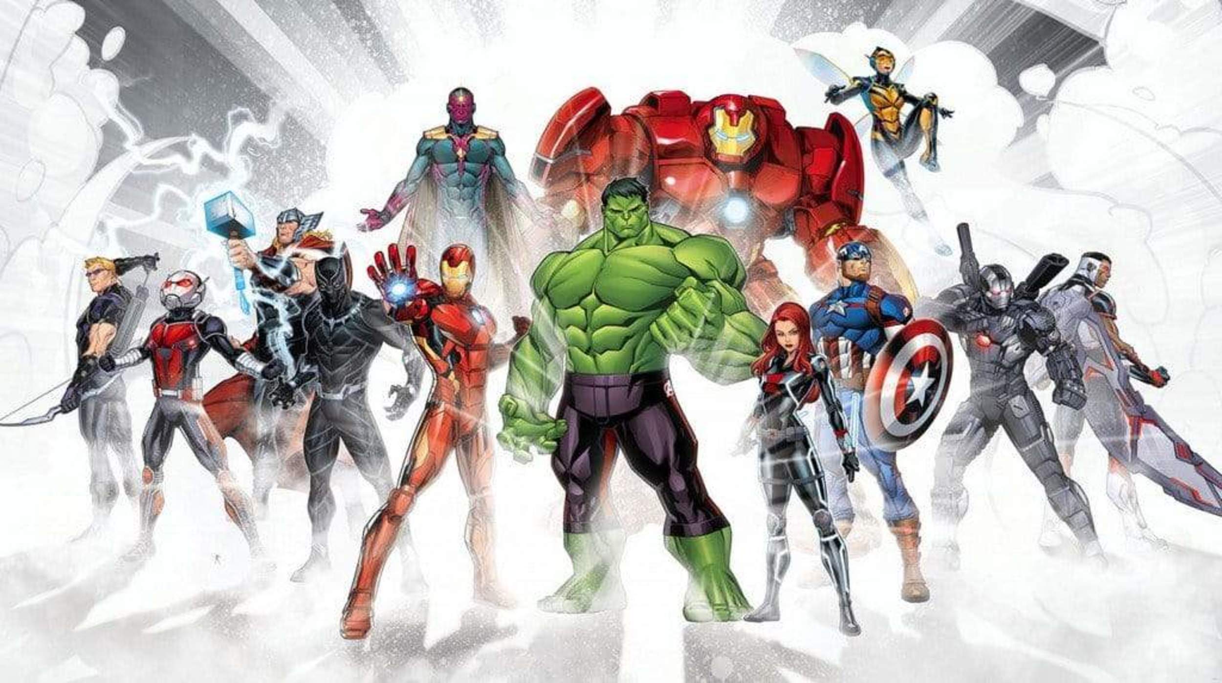 Komar Avengers Unite Non Woven Wall Mural 500x280cm 10 Panels | Yourdecoration.com