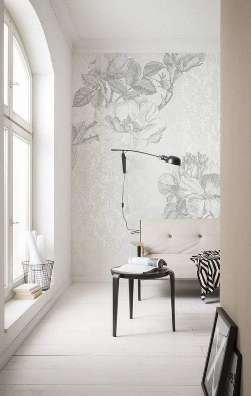 Komar Baroque Grey Non Woven Wall Mural 200x250cm 2 Panels Ambiance | Yourdecoration.com
