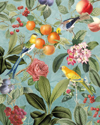 Komar Birds and Berries Non Woven Wall Murals 200x250cm 4 panels | Yourdecoration.com
