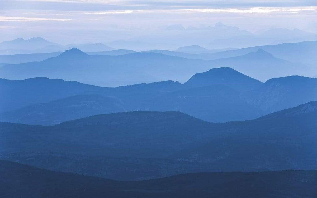 Komar Blue Mountain Non Woven Wall Mural 400x250cm 4 Panels | Yourdecoration.com