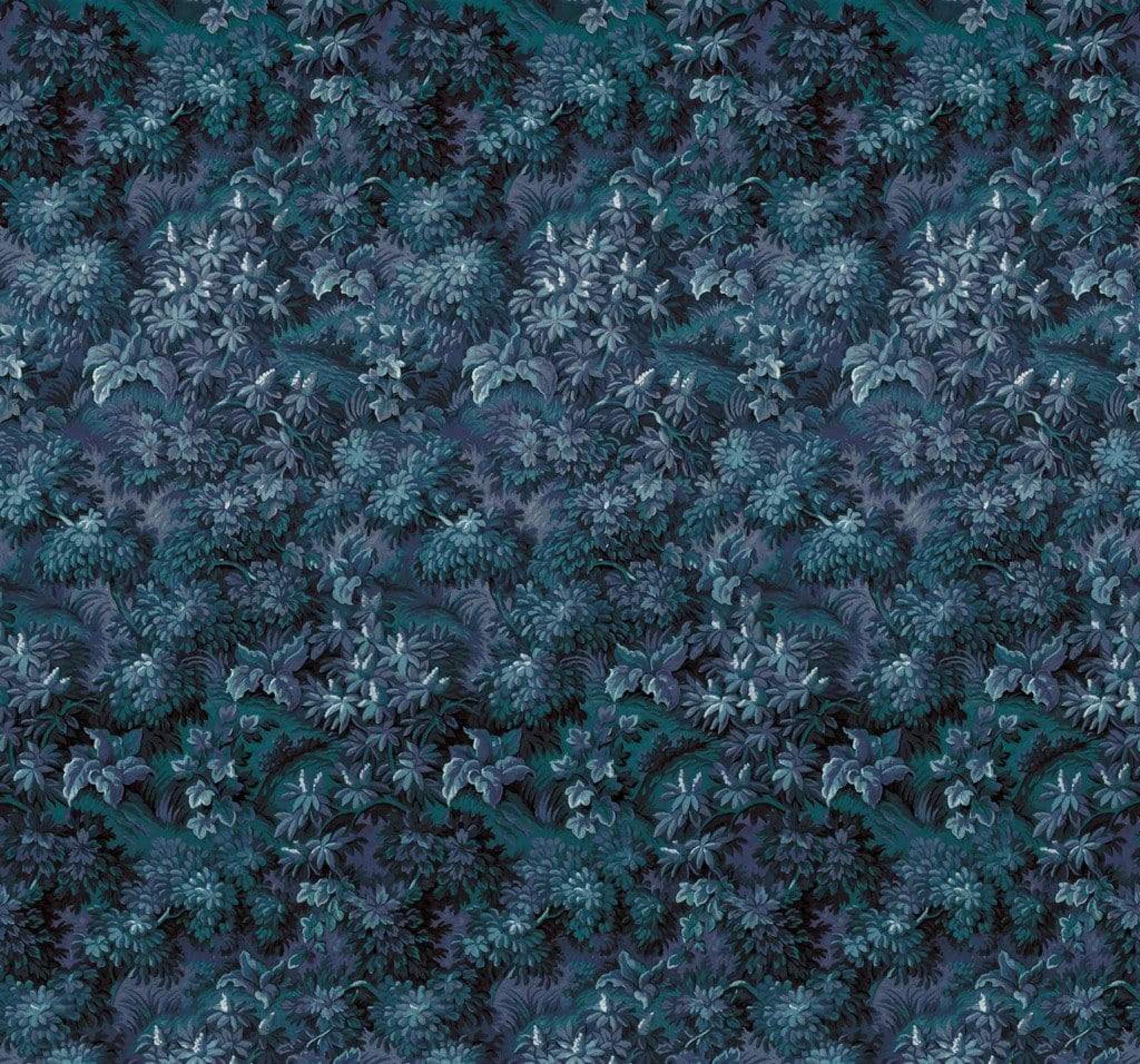 Komar Botanique Bleu Non Woven Wall Mural 300x280cm 6 Panels | Yourdecoration.com