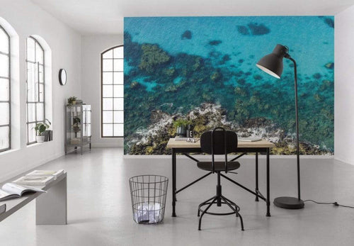 Komar Bright Blue Non Woven Wall Mural 450x280cm 9 Panels Ambiance | Yourdecoration.com