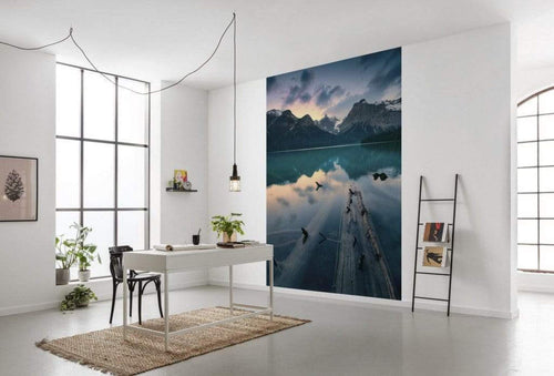 Komar Burning Emerald Non Woven Wall Mural 200x280cm 4 Panels Ambiance | Yourdecoration.com