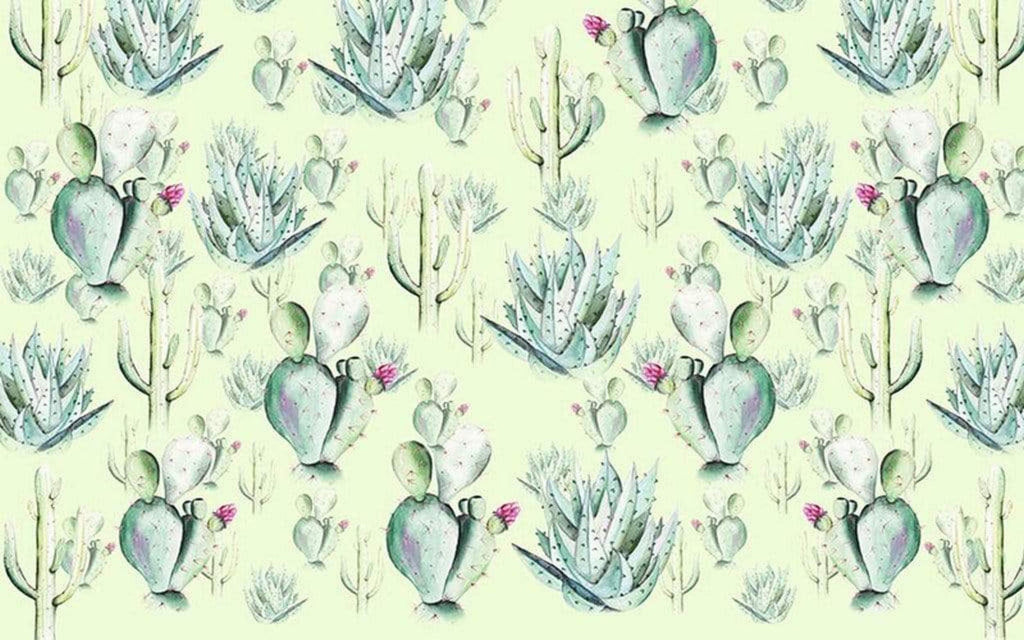 Komar Cactus Green Non Woven Wall Mural 400x250cm 4 Panels | Yourdecoration.com