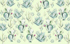 Komar Cactus Green Non Woven Wall Mural 400x250cm 4 Panels | Yourdecoration.com