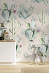 Komar Cactus Rose Non Woven Wall Mural 200x250cm 2 Panels Ambiance | Yourdecoration.com