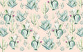 Komar Cactus Rose Non Woven Wall Mural 400x250cm 4 Panels | Yourdecoration.com
