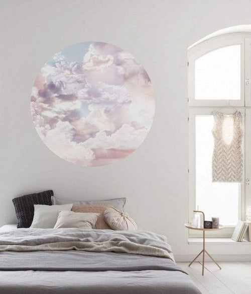 Komar Candy Sky Wall Mural 125x125cm Round Ambiance | Yourdecoration.com