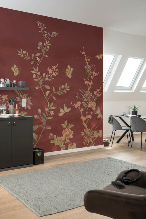 Komar Chinoiserie Non Woven Wall Murals 250x250cm 5 panels Ambiance | Yourdecoration.com