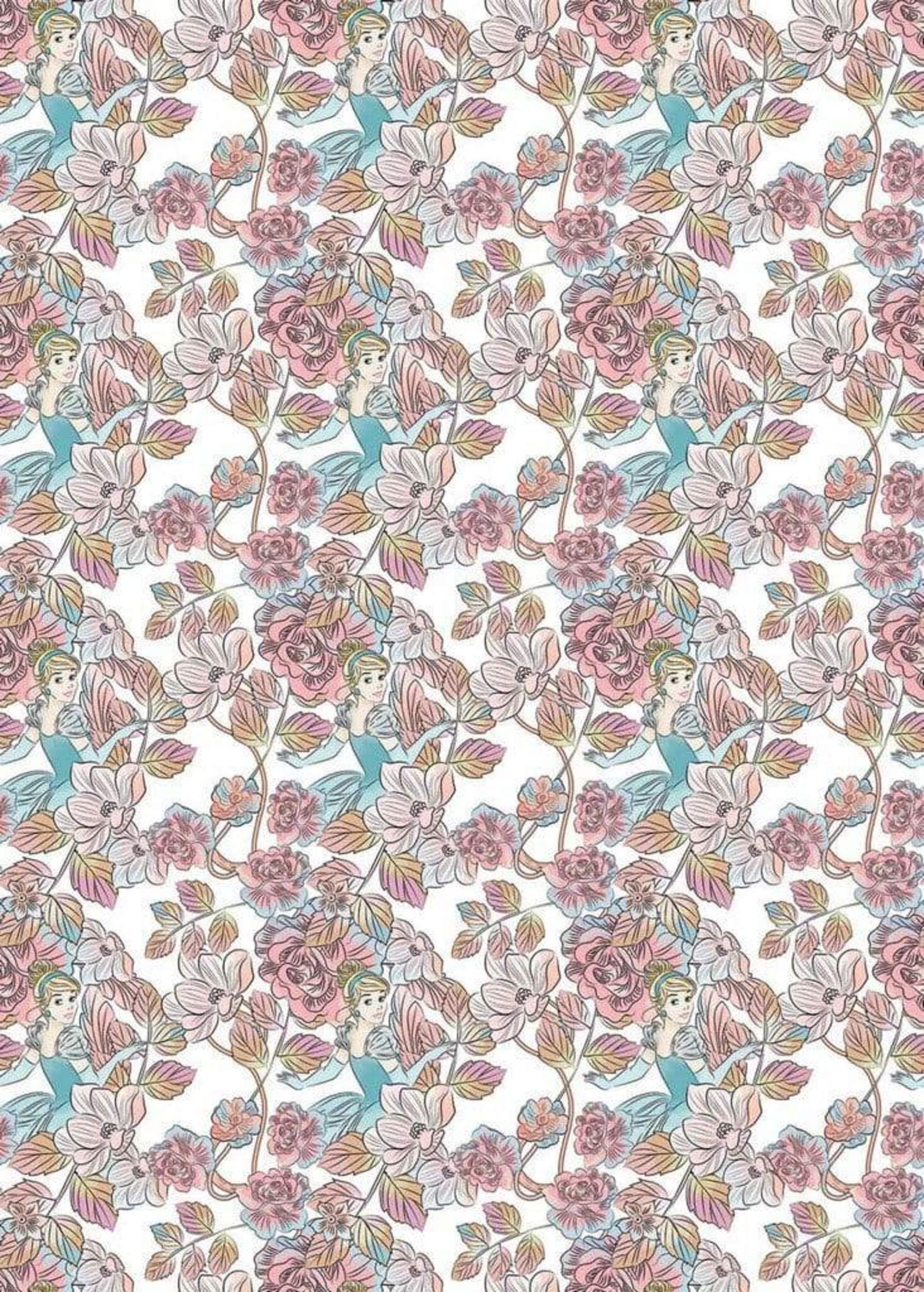 Komar Cinderella Blossom Non Woven Wall Mural 200x280cm 4 Panels | Yourdecoration.com