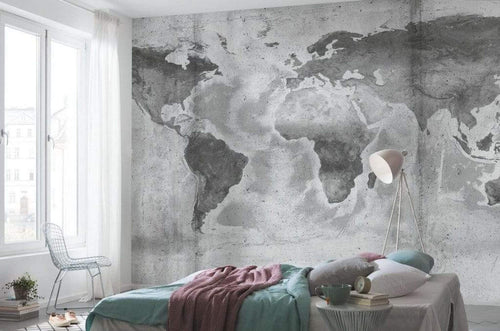 Komar Concrete World Non Woven Wall Mural 500x250cm 5 Panels Ambiance | Yourdecoration.com