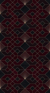 Komar Coquilles Rouges Non Woven Wall Mural 150x280cm 3 Panels | Yourdecoration.com